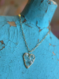 JTO Pearl-Kissed Crystal Heart Necklace