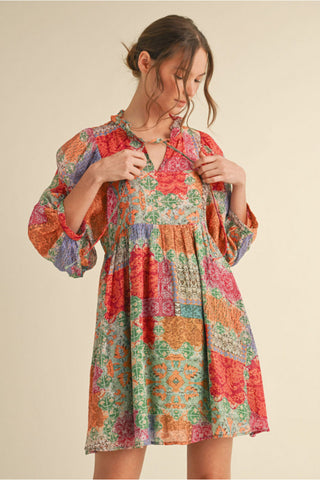 Jewel Mosaic Boho Dress