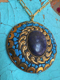 Blue Sodalite Mosaic Necklace
