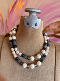 Silver Mist Pearl Wrap Necklace by A Rare Bird