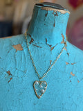 JTO Pearl-Kissed Crystal Heart Necklace