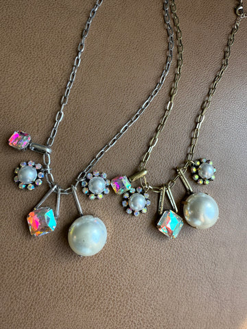 Pearl Dallas Alice Charm Necklace