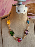 Color Theory Crystal Necklace