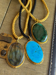 Jennifer Thames Gemstone Pendant Necklace