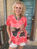Flutter Away Coral Moon Dance Tee by Jaded Gypsy