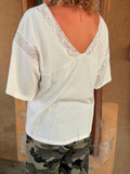 Soft Breeze Lace Trim Top