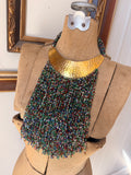 Golden Nomad Seed Bead Bib Necklace