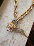 Unlock the Glam Necklace - Pink Daisy