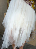 Beige Whispering Tulle Skirt