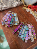 Gold Prism Party Crystal Stretch Bracelet