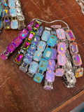 Silver Prism Party Crystal Stretch Bracelet