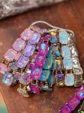 Gold Prism Party Crystal Stretch Bracelet