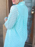 Seafoam Versatility Eyelet Dress