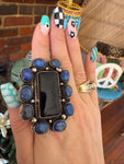 Lapis & Onyx Tibetan Ring