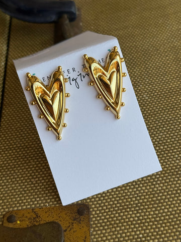 JTO Sunset Heart Studs