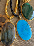 Jennifer Thames Gemstone Pendant Necklace