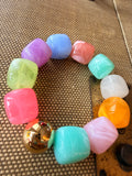 Bright Pastel Confetti Pop Stretch Bracelet by Jennifer Thames Originals