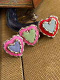Heart Stacked Howlite Ring