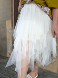 Beige Whispering Tulle Skirt