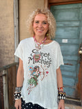 Worn and Weathered Tee Mischief One Size by Jaded Gyspy