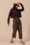 Leopard Barrel Pants