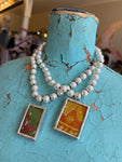 Kantha Holiday Glass Necklace