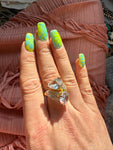 Teardrop Bling Ring - gold or silver