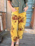 Chartreuse Garden Barrel Pants