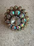 “Wildflower Shine Ring” – AB Crystal Statement Ring
