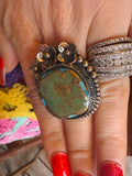 Tibetan Turquoise Pyrite Ring