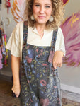 Vintage Oversized Flower Overalls