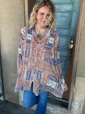 Boho Canvas Trompe L’Oeil Shirt