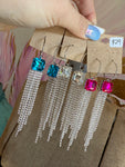 Rhinestone Fringe Earrings