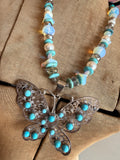 Turquoise Flight Butterfly Necklace by A Rare Bird