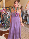 Faded Grape Gauze Maxi Dress