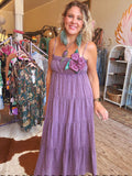 Faded Grape Gauze Maxi Dress