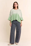 High-Waist Polka Dot Barrel Pants: Black / S-M-L(2-2-2)
