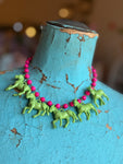 Green/Pink Pony Parade Pearl Necklace