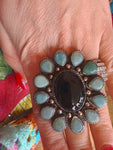 Tibetan Onyx/Chrysoprase Ring