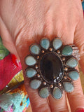Tibetan Onyx/Chrysoprase Ring