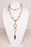 Raquel Necklace Bamboo Agate