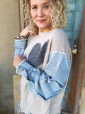 Sweetheart Denim Patch Sweater