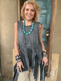 Move with the Wind Tank in Charcoal by Jaded Gypsy
