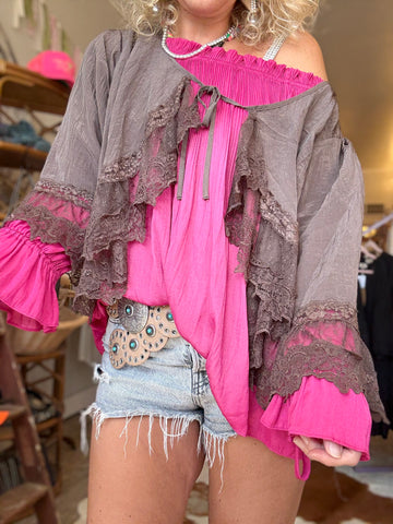 Jaded Gypsy Alluring Romance Jacket - Chocolate