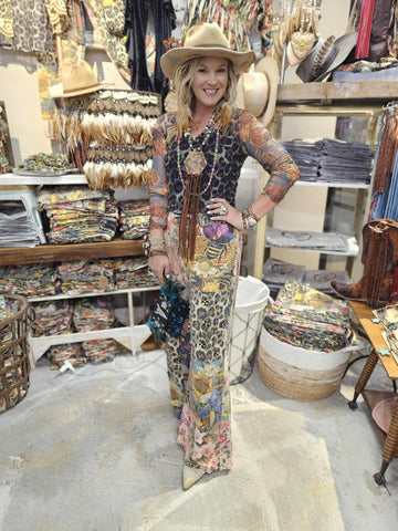 A Rare Bird “Leopard Bee” Mesh Top