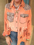 Rust + Rebel Paint Splatter Shacket