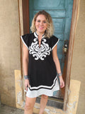 The Noir Filigree Shift Dress