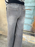 Vintage Black Stretch Wide-Leg Jeans