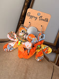 Tangerine Bloom Kantha Earrings by Gypsy South