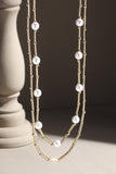 Layered Bead & Pearl Necklace